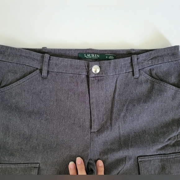 Lauren Ralph Lauren Grey Slim Fit Carpenter Style Multi pocket Trouser Pants - Picture 6 of 7